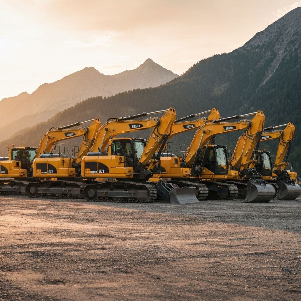 Erste Baumaschinen
